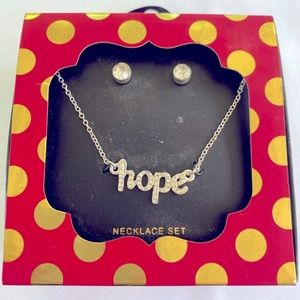 Hope Necklace and Earring Set NWT